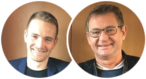 Der aktuelle Geschäftsführer Robin Burfeind mit seinem Vater Andreas Burfeind, dem früheren Firmenleiter.